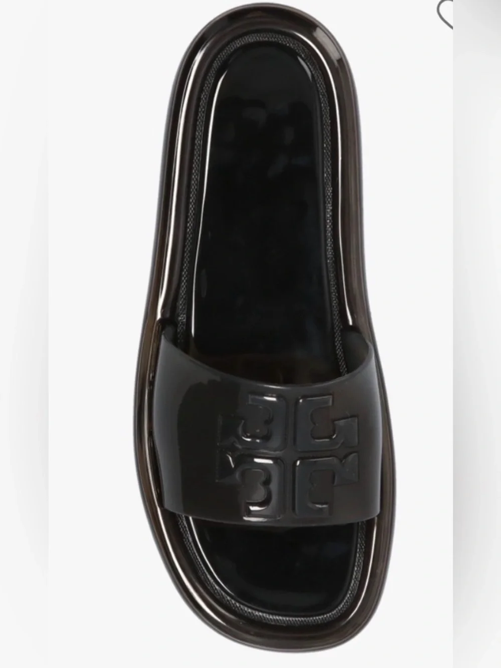 tory burch bubble slide jelly sandals black size 8